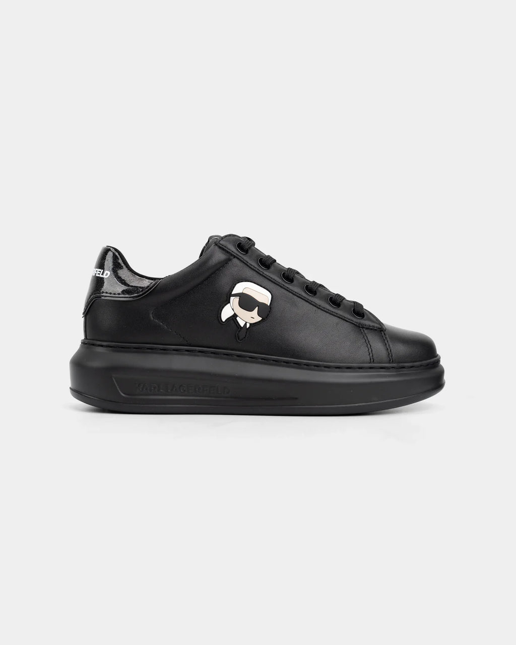 (Core) Karl Lagerfeld Ladies Kapri NFT Lo Lace Black Lthr/Mono KL62530N 00X