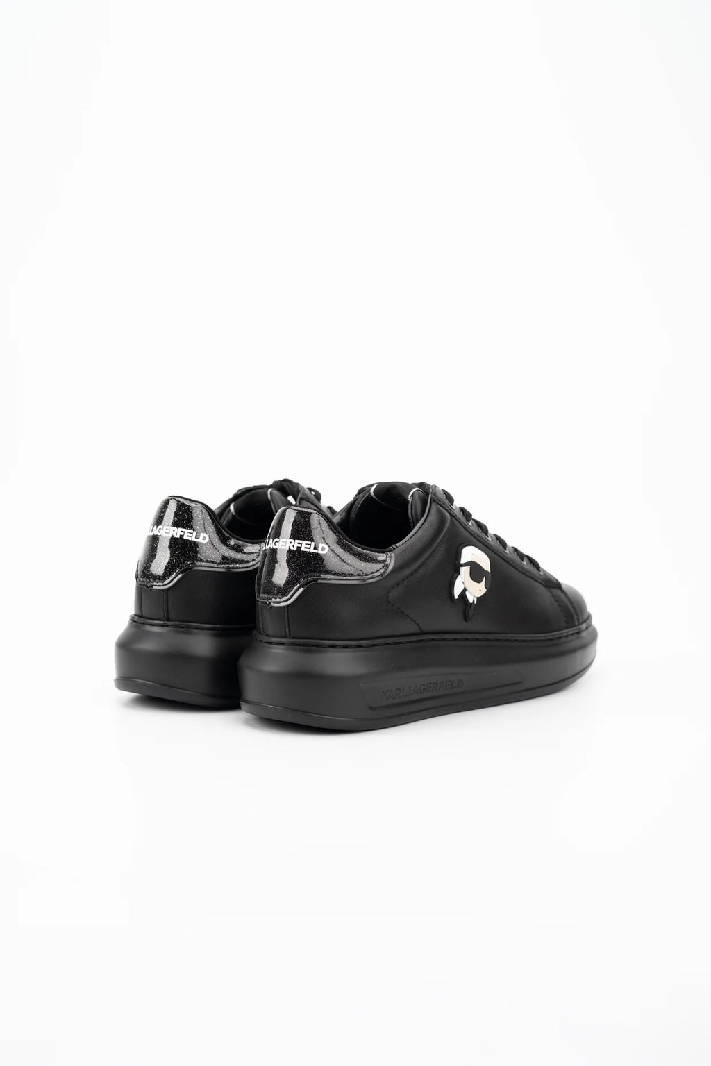 (Core) Karl Lagerfeld Ladies Kapri NFT Lo Lace Black Lthr/Mono KL62530N 00X