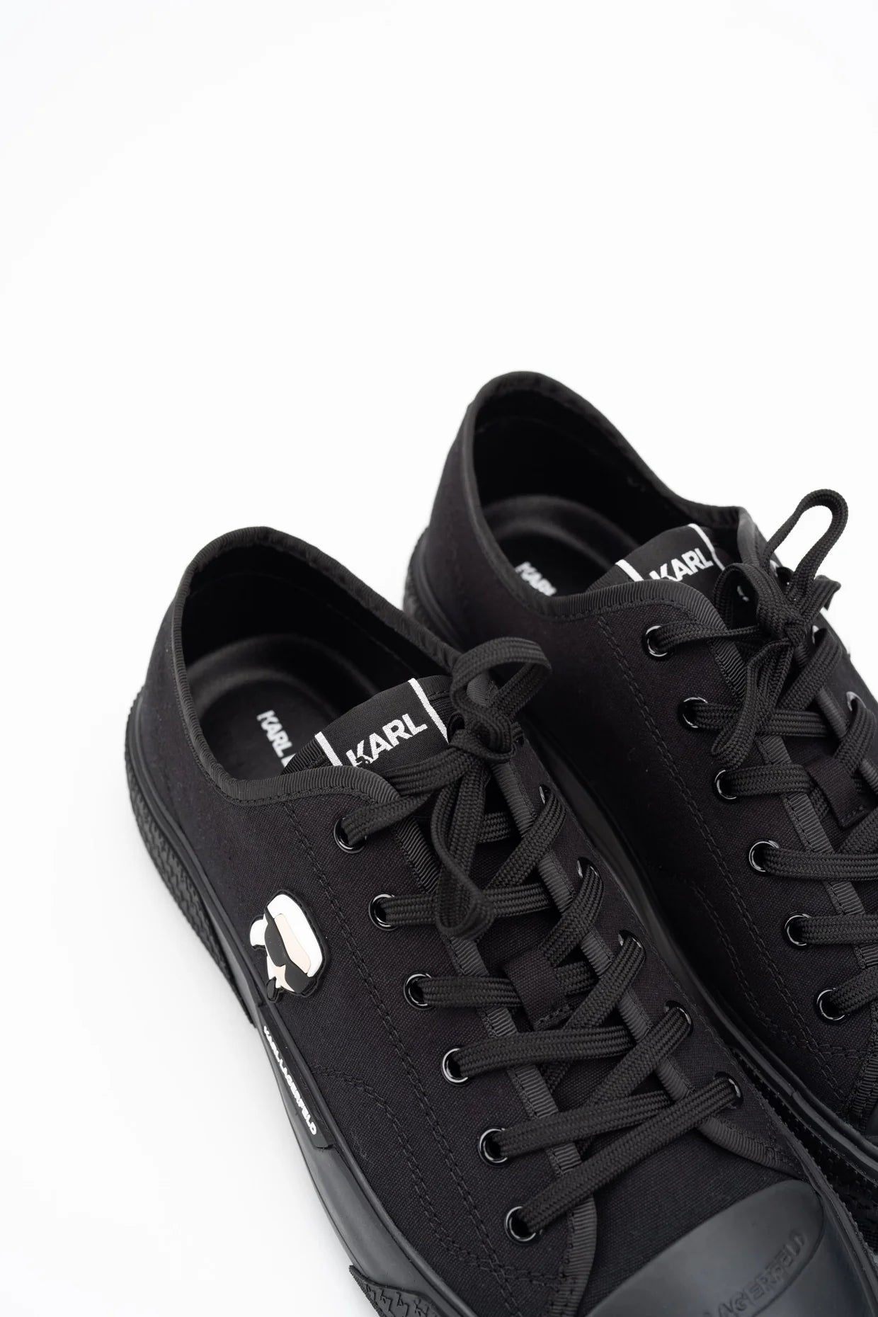 Karl Lagerfeld Men's Kampus Max NFT Lo Cnv Black Canvas Mono