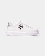 (Core) Karl Lagerfeld Ladies Kapri NFT Lo Lace White Lthr w/Silver KL62530N 01S