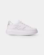 Karl Lagerfeld Ladies Kapri Signia Lace Lthr White w/Iridescent KL62510A 01I