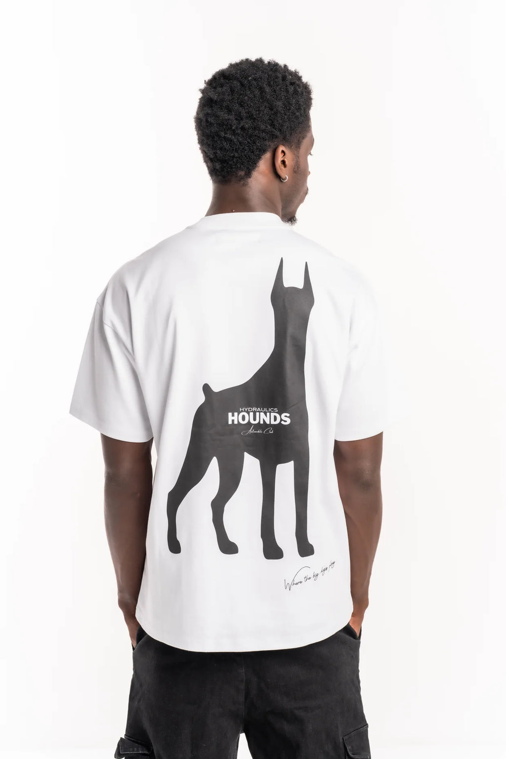 Hydraulics Oversized Hounds Doberman tee White AW25OST Hounds White