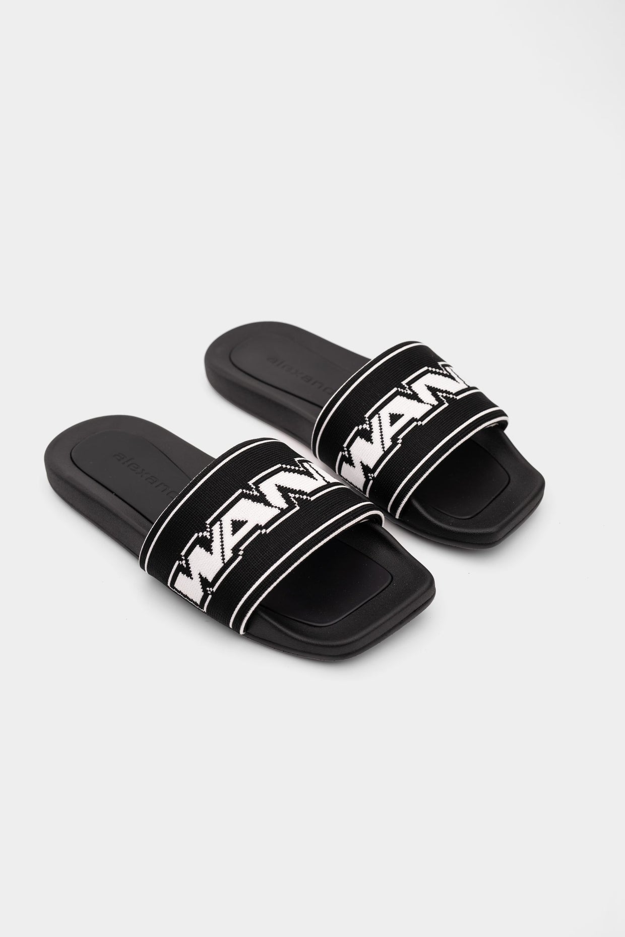 Alexander Wang AW Webbing Pool Slide Black