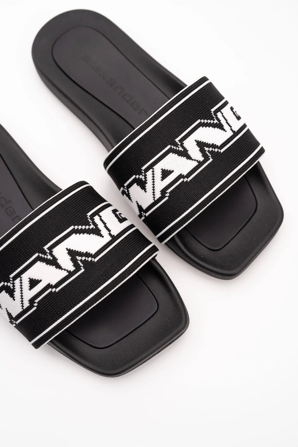 Alexander Wang AW Webbing Pool Slide Black