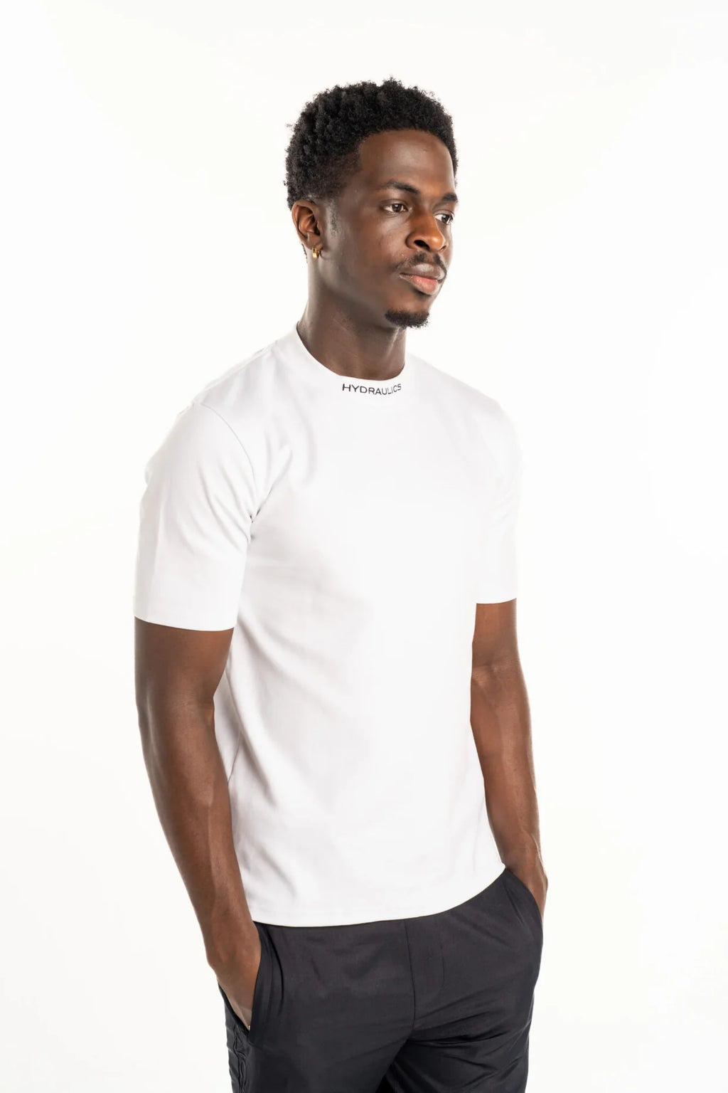 Hydraulics Men's Logo Embroidered Collar Tee White V2