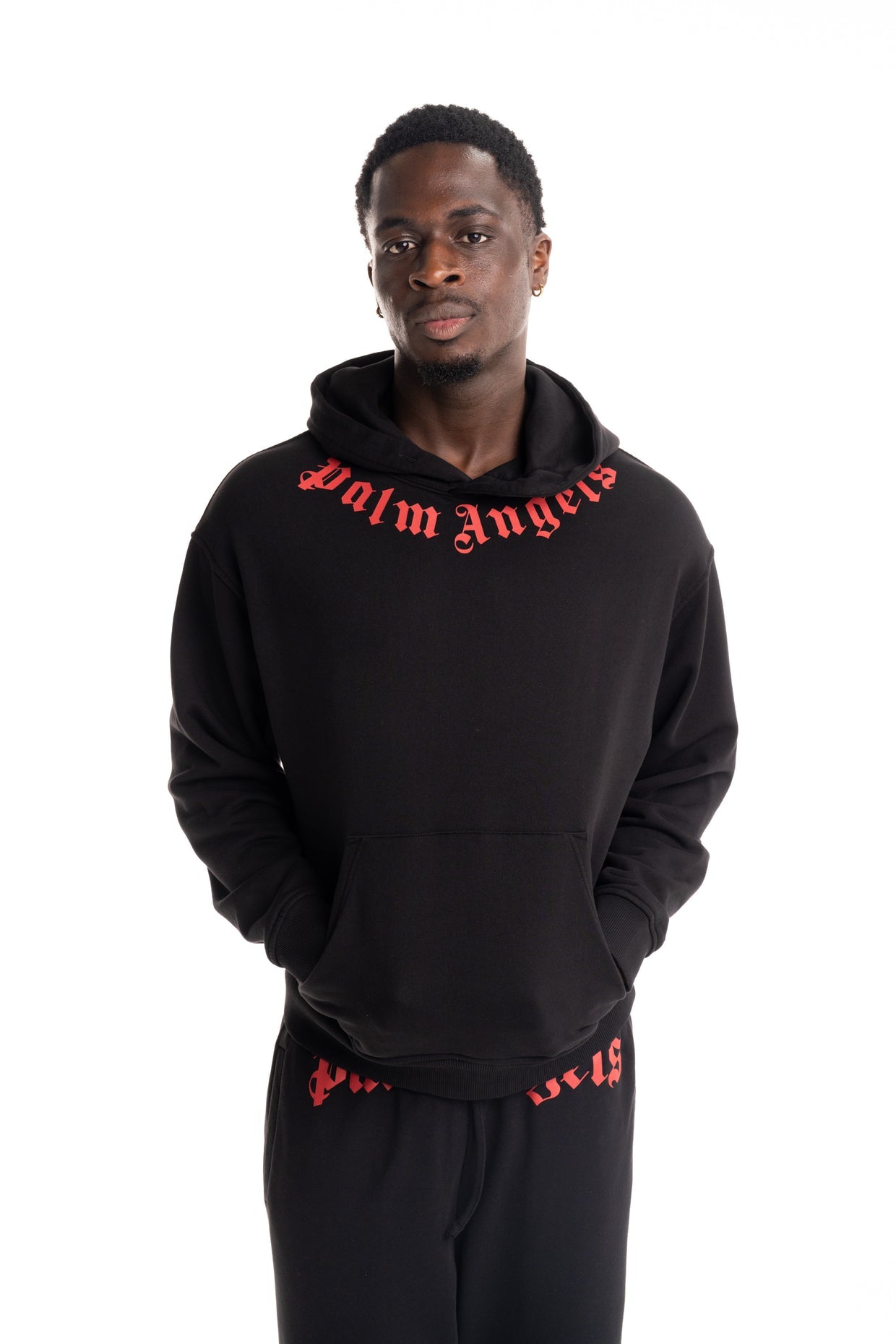 (Core) Palm Angels Men's Neck Logo Regular Hoodie