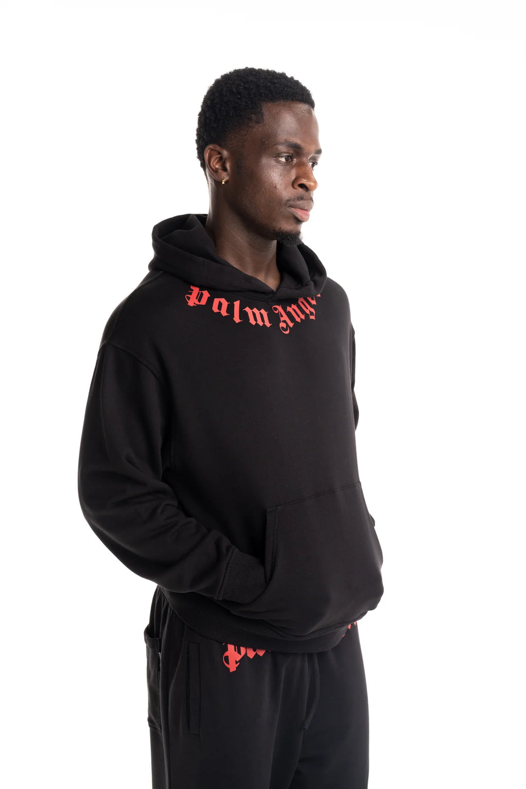 (Core) Palm Angels Men's Neck Logo Regular Hoodie