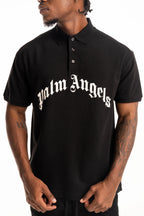 Palm Angels Men's Curved Logo SS Polo