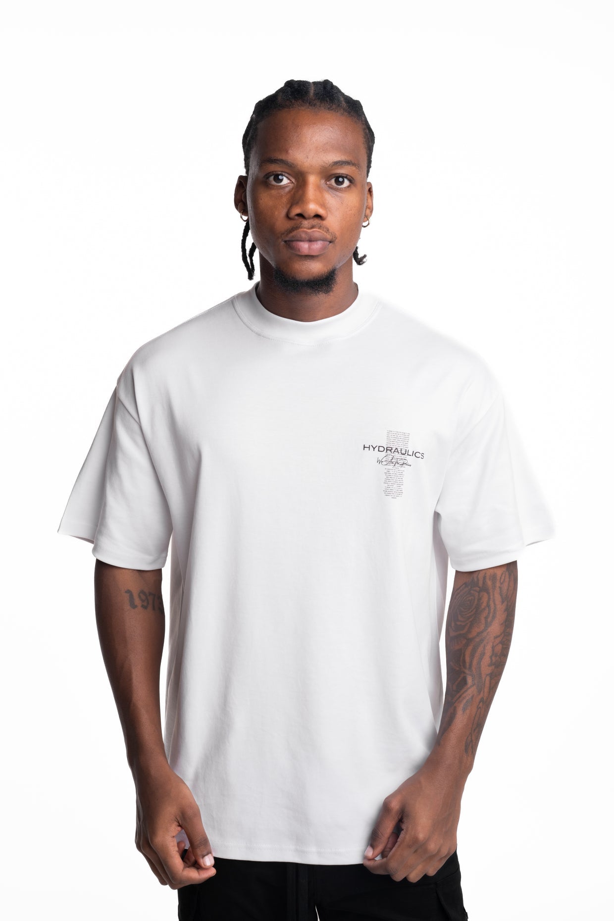 Hydraulics We Are The Pioneers Oversized Fit T Shirt White