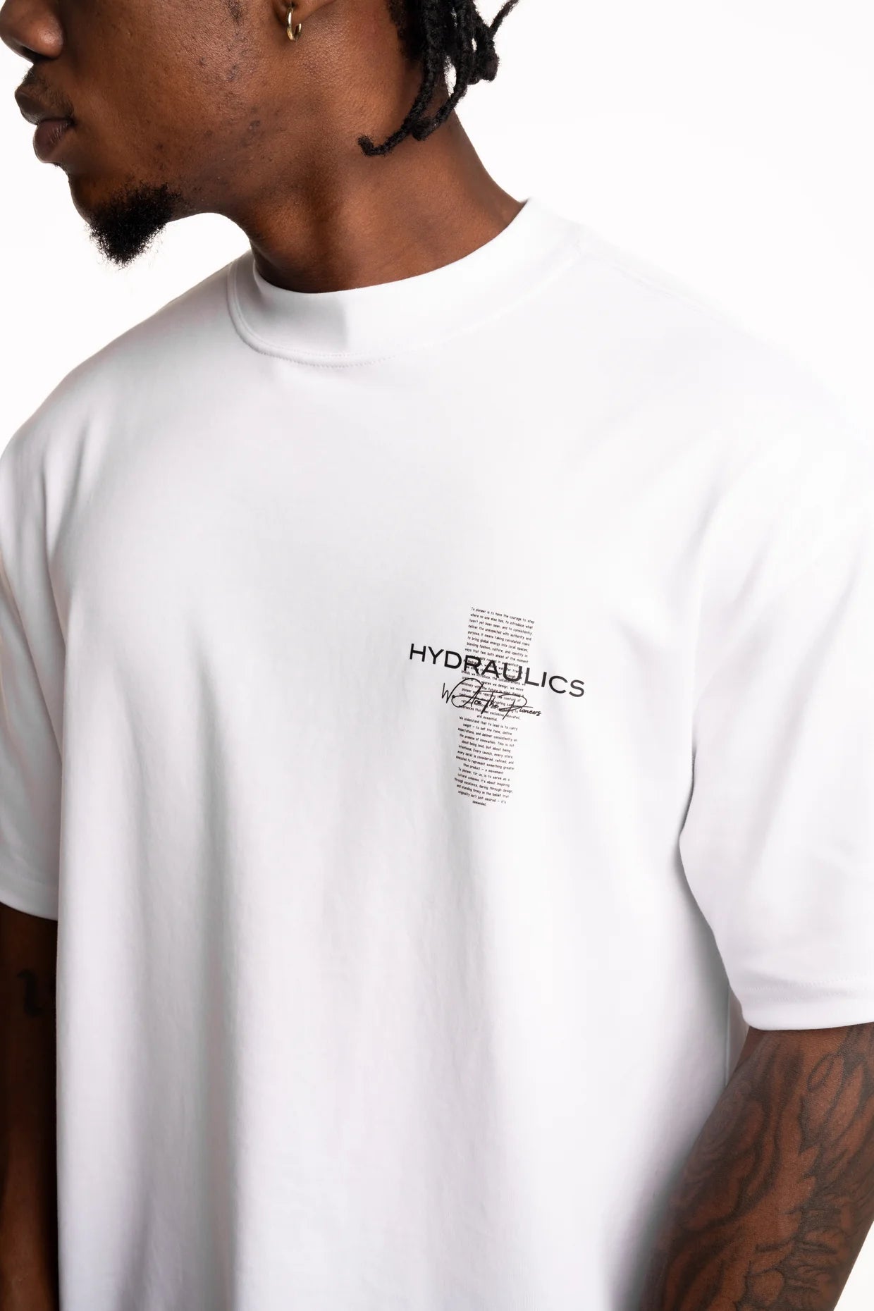 Hydraulics We Are The Pioneers Oversized Fit T Shirt White
