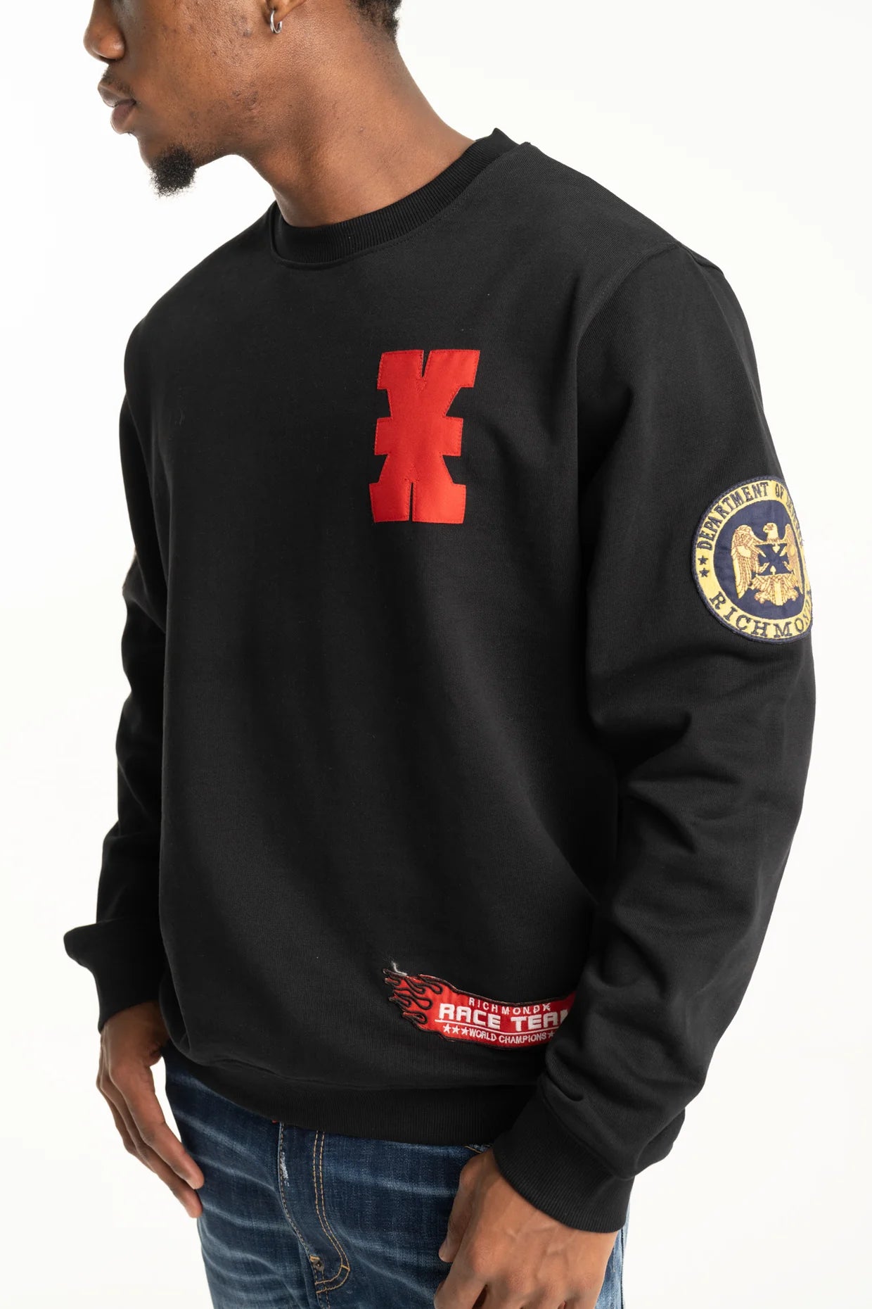 John Richmond Men's Thota Sweatshirt (Crew Neck)