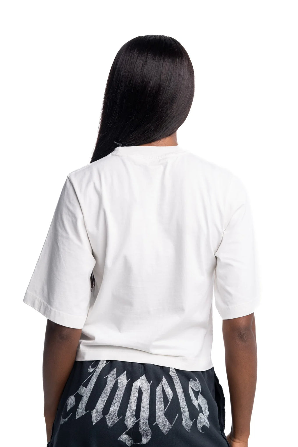 (Core) Palm Angels Ladies Curved Logo Boxy Tee