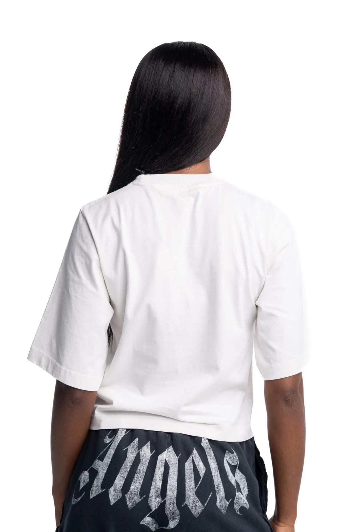 (Core) Palm Angels Ladies Curved Logo Boxy Tee