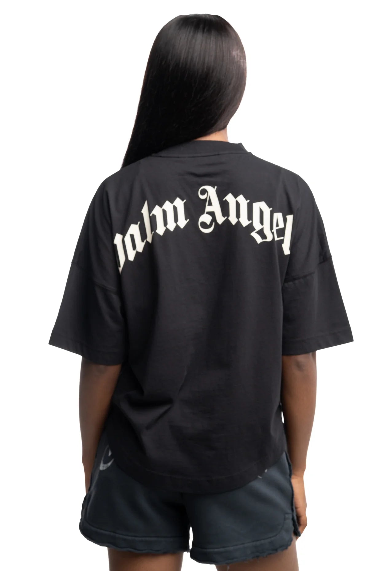 (Core) Palm Angels Ladies Curved Logo Over Tee