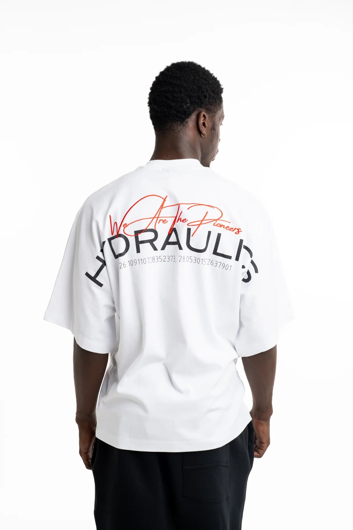 Hydraulics Men's We Are The Pioneers Co-ordinates Super Oversized T Shirt White