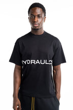 Hydraulics Men's 3D Embroidered Logo Oversized Fit T Shirt Black