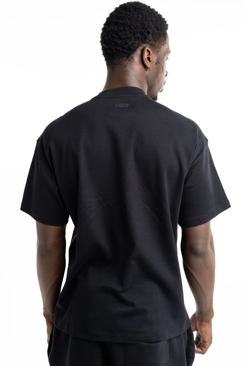 Hydraulics Men's 3D Embroidered Logo Oversized Fit T Shirt Black