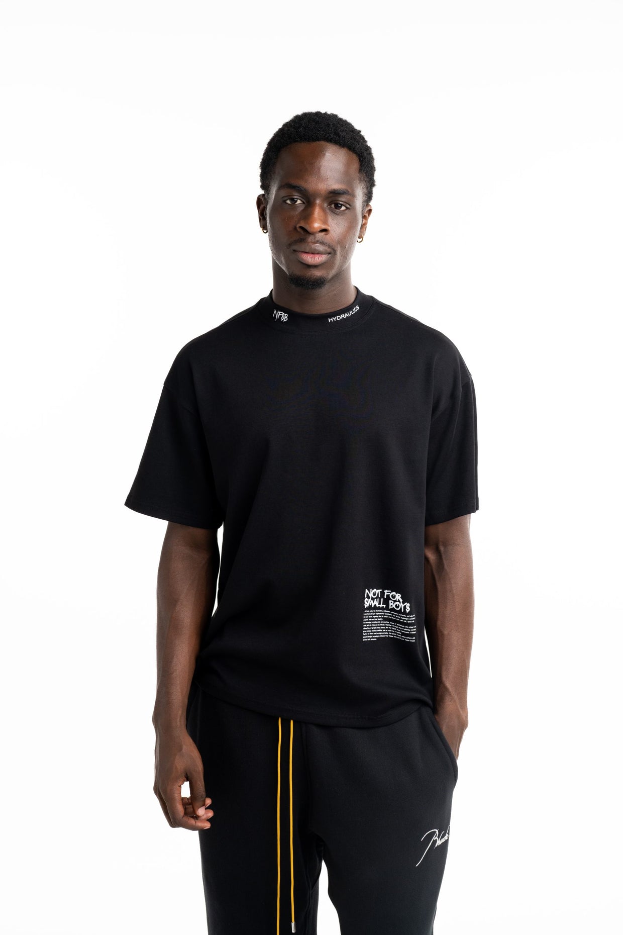 Hydraulics Men's Not For Small Boys V4 Oversized Fit T Shirt Black