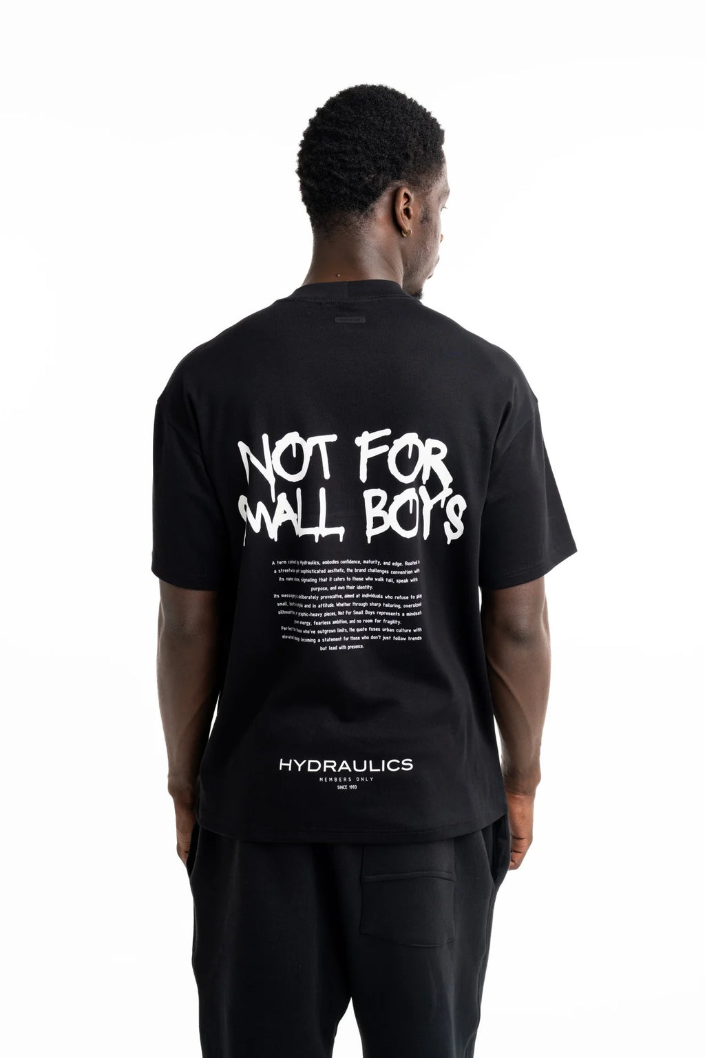 Hydraulics Men's Not For Small Boys V4 Oversized Fit T Shirt Black