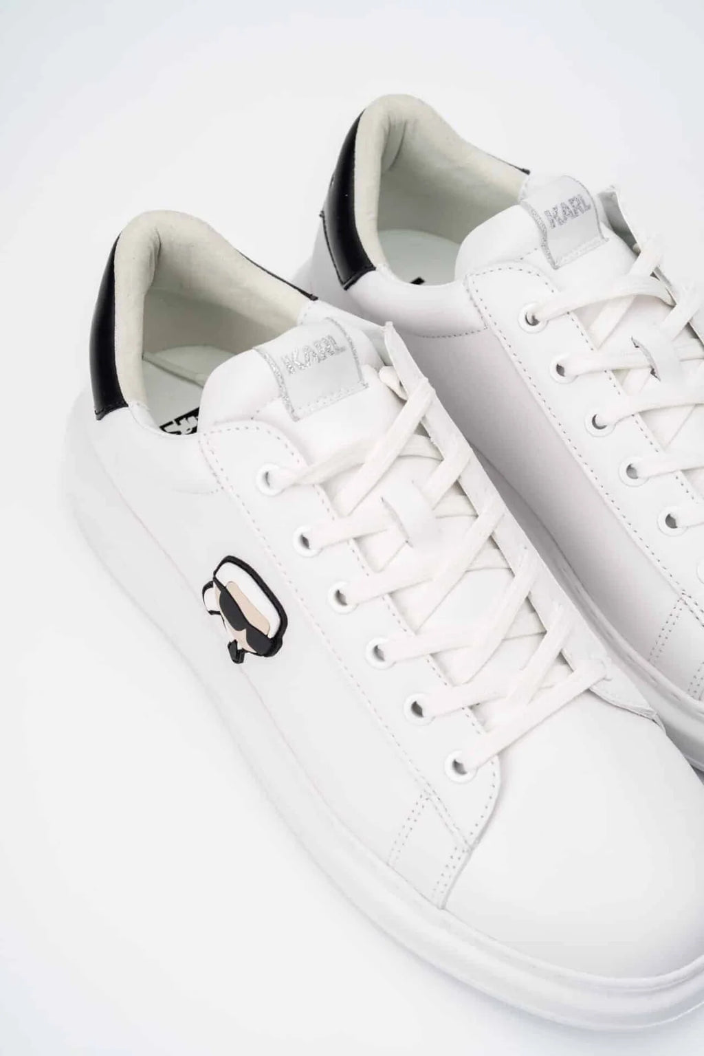 (Core) Karl Lagerfeld Men's Kapri NFT Lo Lace Sneaker White Lthr KL52530N 011