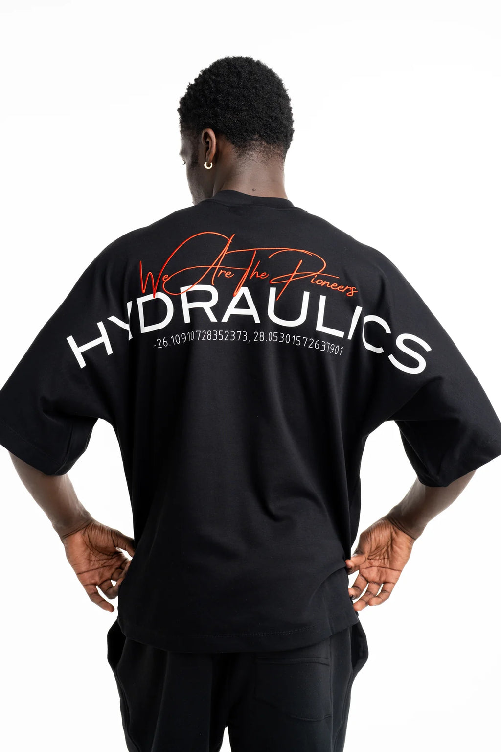 Hydraulics Men's We Are The Pioneers Co-ordinates Super Oversized T Shirt Black