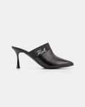 Karl Lagerfeld Ladies Sienna Mule Black Lthr w/Silver