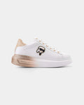 Karl Lagerfeld Ladies Kapri Ombre NFT Lo Lace White Lthr w/Gold