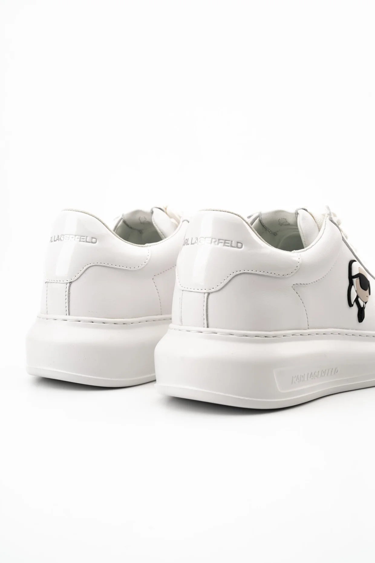 (Core) Karl Lagerfeld Men's Kapri NFT Lo Lace White Lthr/Mono Sneaker KL52530N 01W